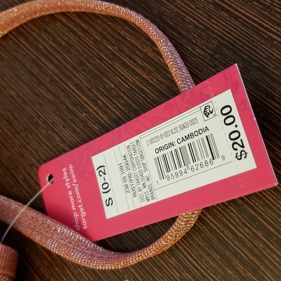 Xhilaration™ Metallic Textured Underwire Bikini Top -Rust in Size S (0-2) # - Picture 6 of 9